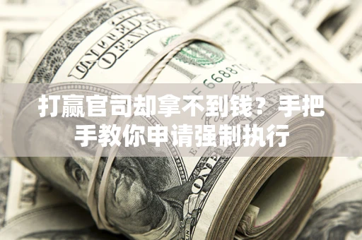 武汉打赢官司却拿不到钱？手把手教你申请强制执行