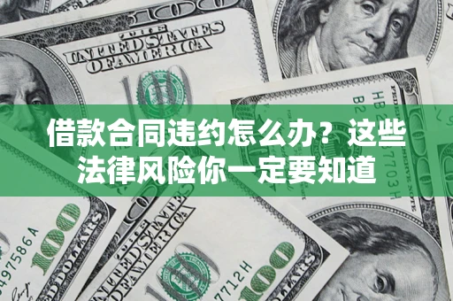 武汉借款合同违约怎么办？这些法律风险你一定要知道