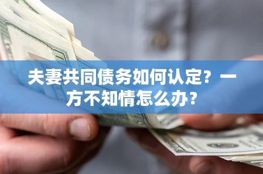武汉夫妻共同债务如何认定？一方不知情怎么办？