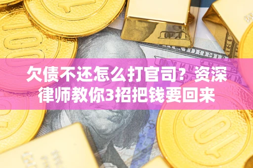 武汉欠债不还怎么打官司？资深律师教你3招把钱要回来