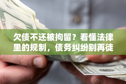 武汉欠债不还被拘留？看懂法律里的规制，债务纠纷别再徒劳奔波