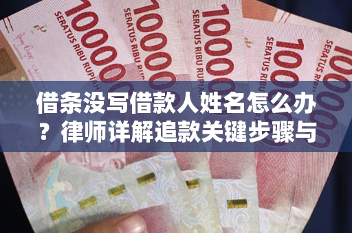 武汉借条没写借款人姓名怎么办？律师详解追款关键步骤与证据链构建