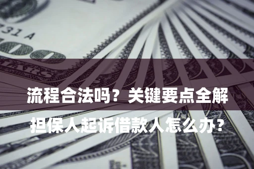 武汉

担保人起诉借款人怎么办？流程合法吗？关键要点全解析