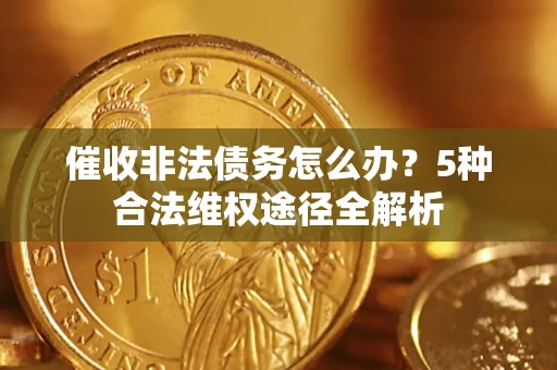武汉催收非法债务怎么办？5种合法维权途径全解析