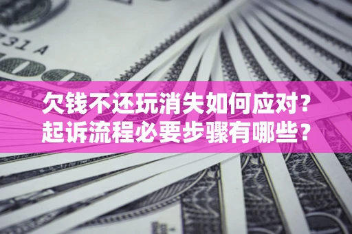 武汉欠钱不还玩消失如何应对？起诉流程必要步骤有哪些？