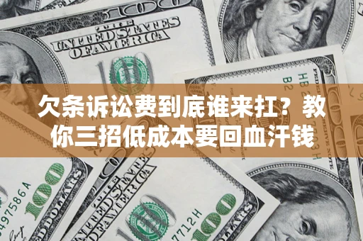 武汉欠条诉讼费到底谁来扛？教你三招低成本要回血汗钱